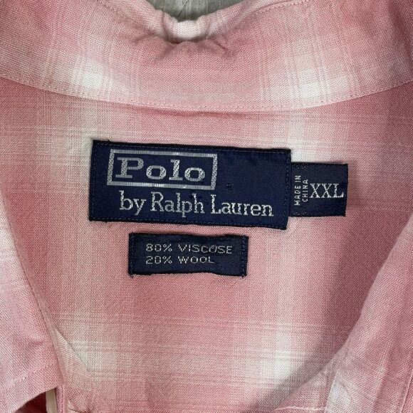 Vintage Polo Ralph Lauren Shadow Plaid Pearl Snap Western Shirt Wool RRL 2XL U - Picture 5 of 8